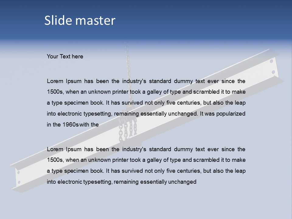 Steel Girder On A Construction Site PowerPoint Template