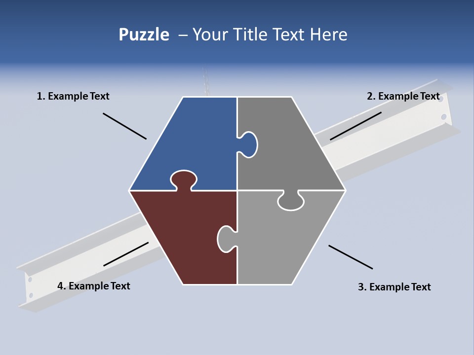 Steel Girder On A Construction Site PowerPoint Template