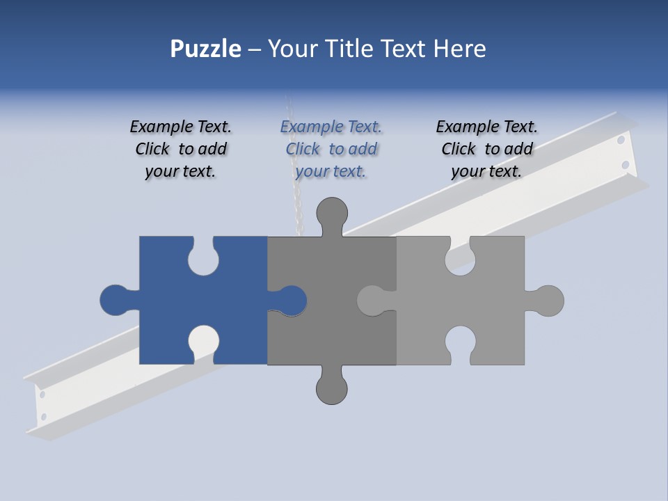 Steel Girder On A Construction Site PowerPoint Template