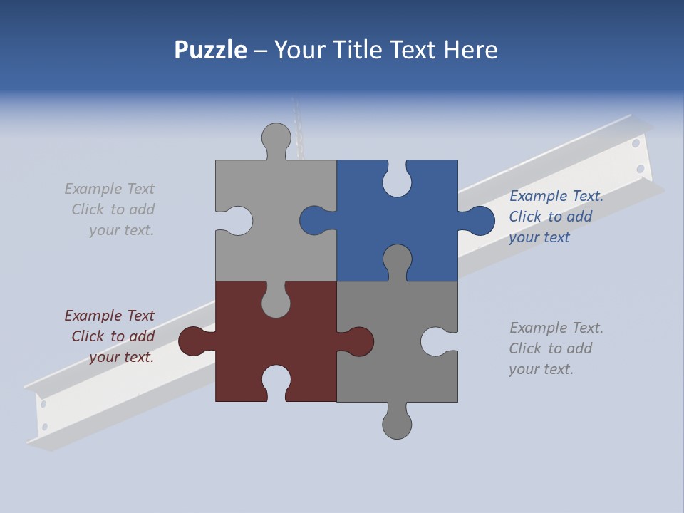 Steel Girder On A Construction Site PowerPoint Template