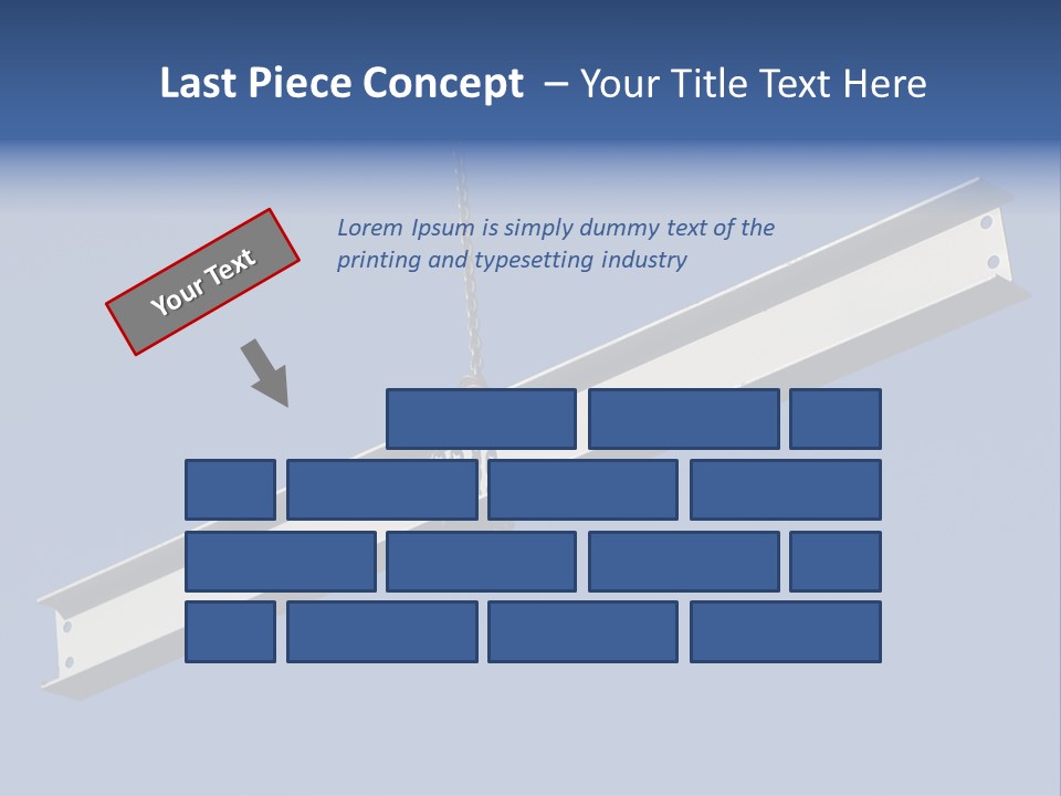 Steel Girder On A Construction Site PowerPoint Template