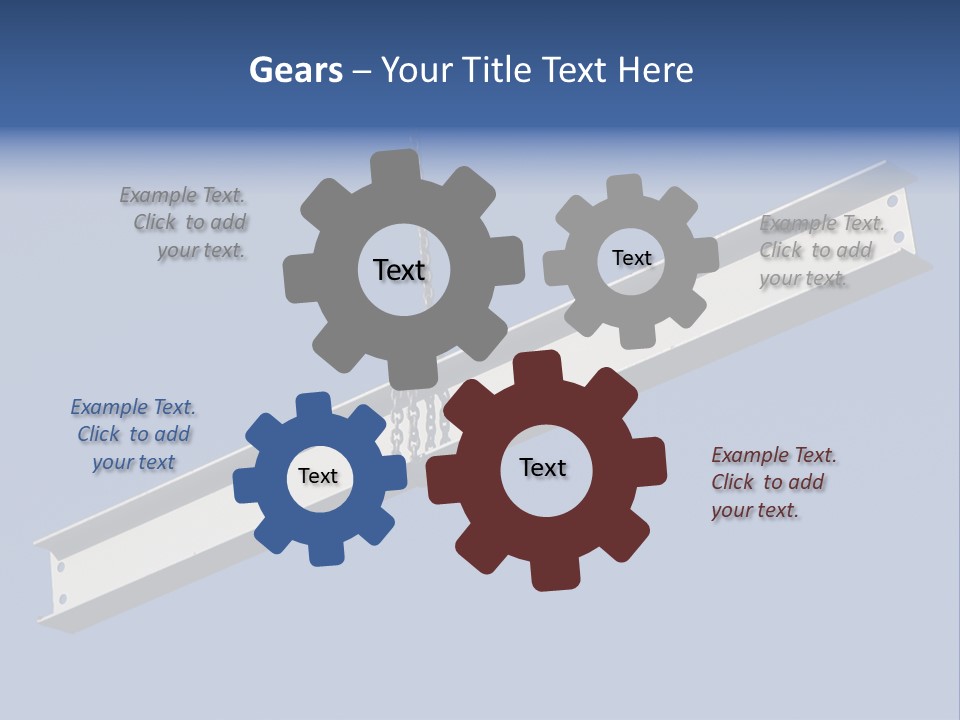 Steel Girder On A Construction Site PowerPoint Template