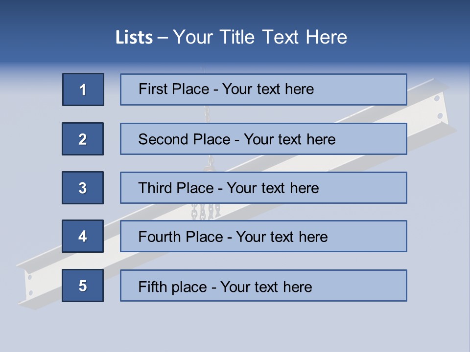 Steel Girder On A Construction Site PowerPoint Template