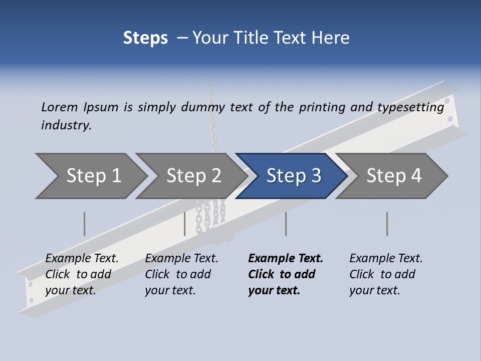 Steel Girder On A Construction Site PowerPoint Template