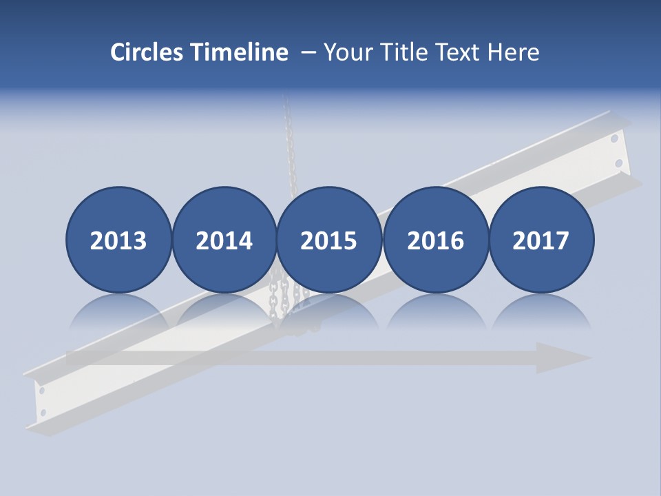 Steel Girder On A Construction Site PowerPoint Template