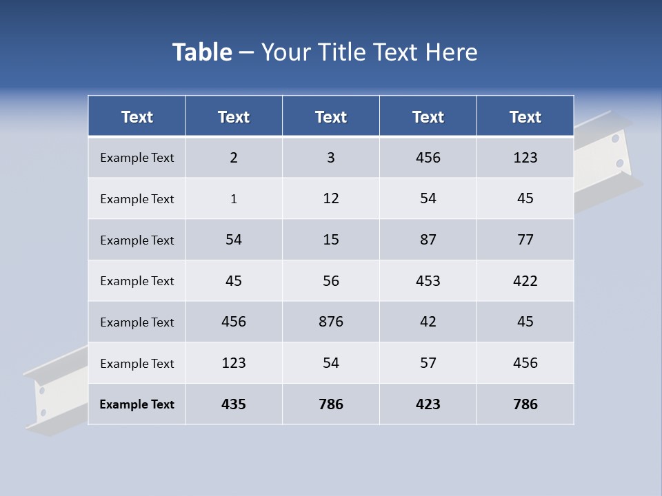 Steel Girder On A Construction Site PowerPoint Template
