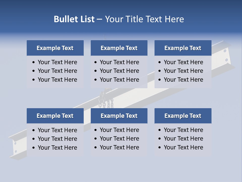 Steel Girder On A Construction Site PowerPoint Template