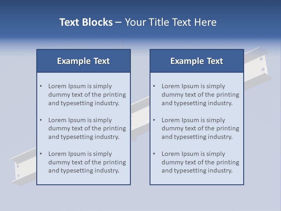 Steel Girder On A Construction Site PowerPoint Template