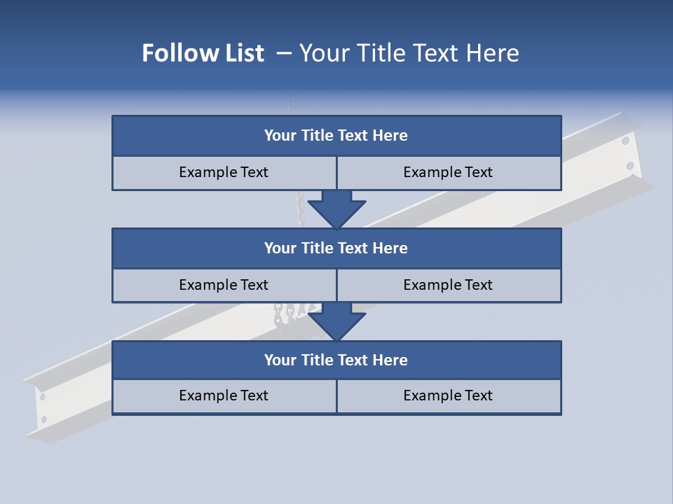 Steel Girder On A Construction Site PowerPoint Template