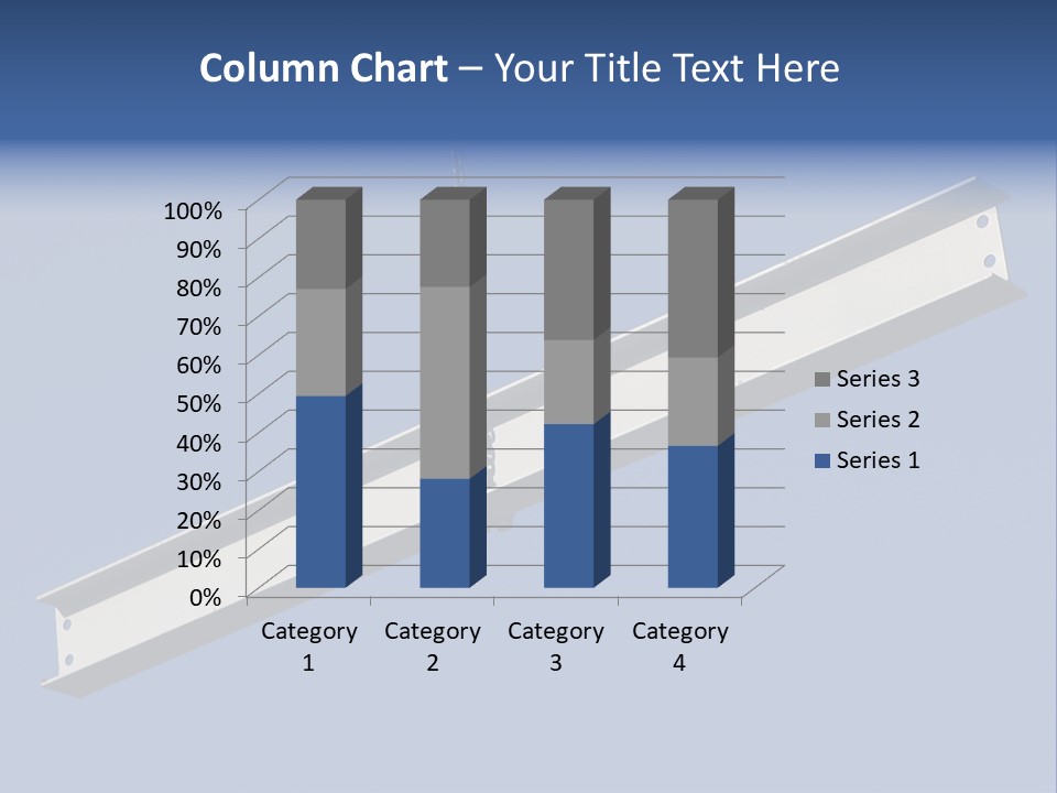 Steel Girder On A Construction Site PowerPoint Template
