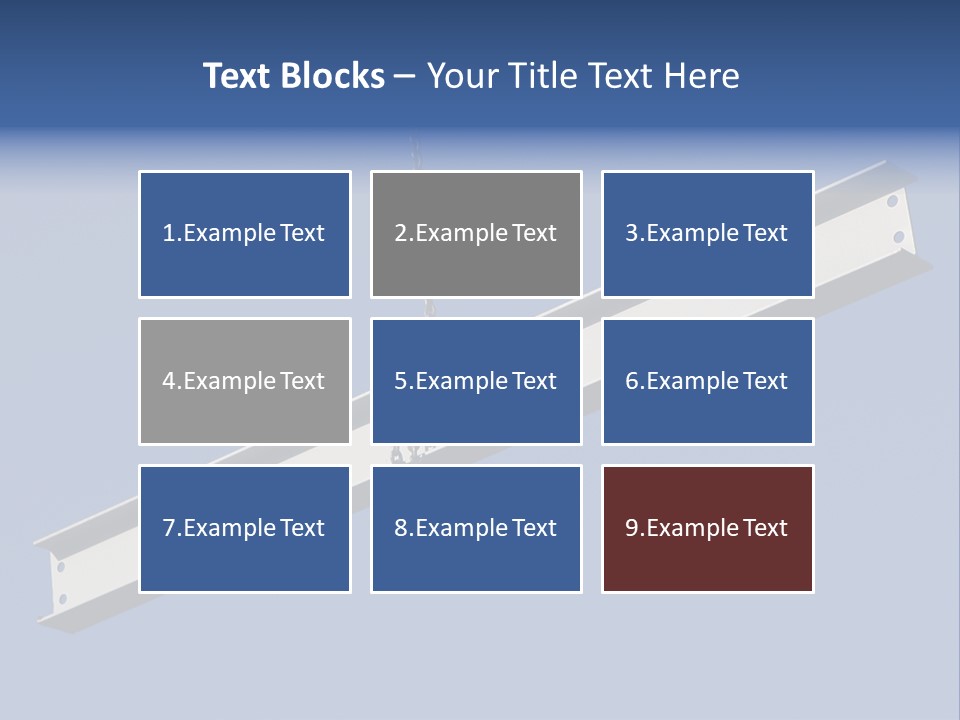 Steel Girder On A Construction Site PowerPoint Template