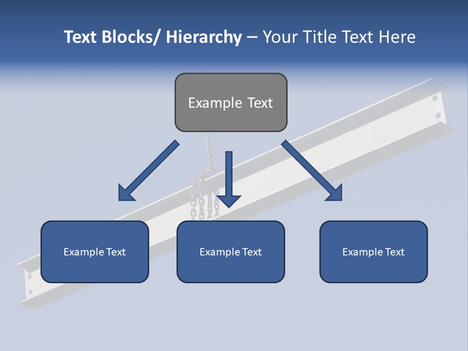 Steel Girder On A Construction Site PowerPoint Template