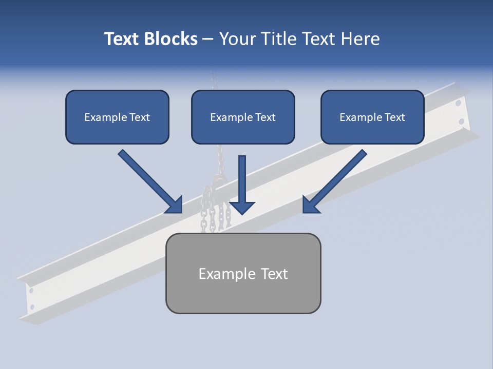 Steel Girder On A Construction Site PowerPoint Template