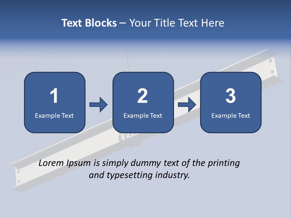 Steel Girder On A Construction Site PowerPoint Template