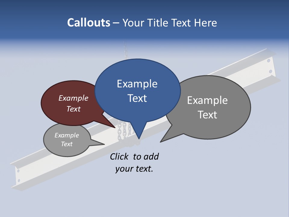 Steel Girder On A Construction Site PowerPoint Template