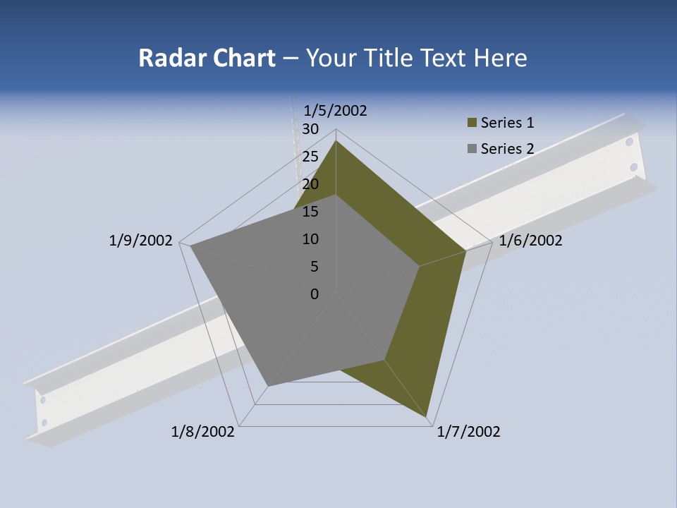 Steel Girder On A Construction Site PowerPoint Template