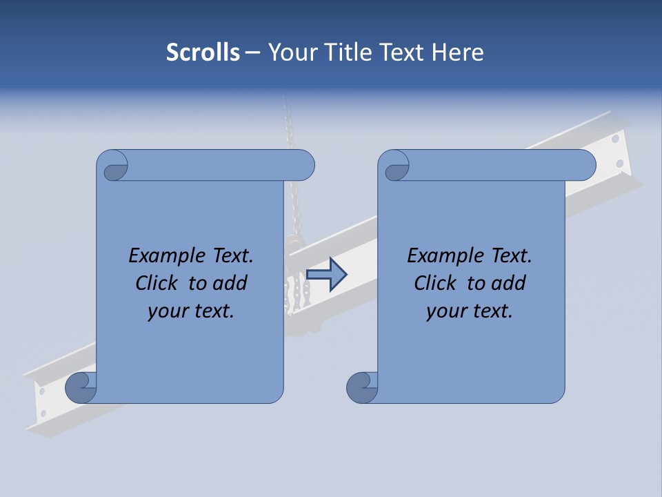 Steel Girder On A Construction Site PowerPoint Template