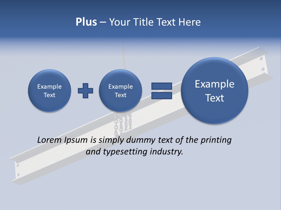 Steel Girder On A Construction Site PowerPoint Template