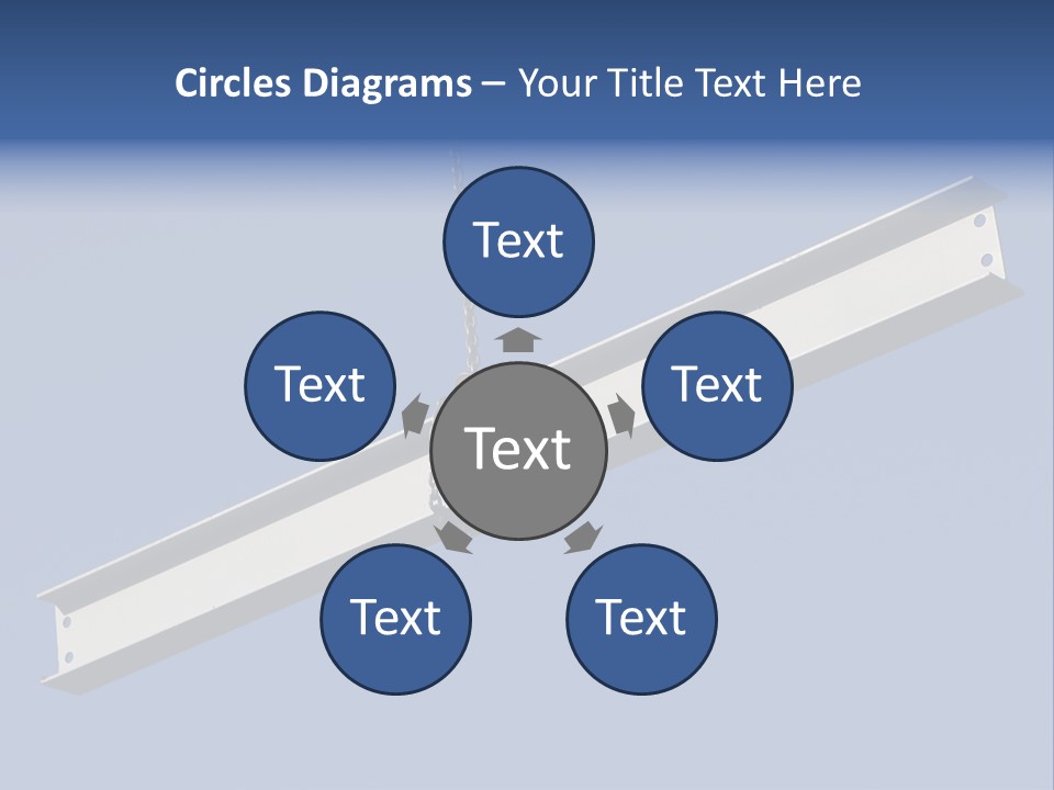 Steel Girder On A Construction Site PowerPoint Template