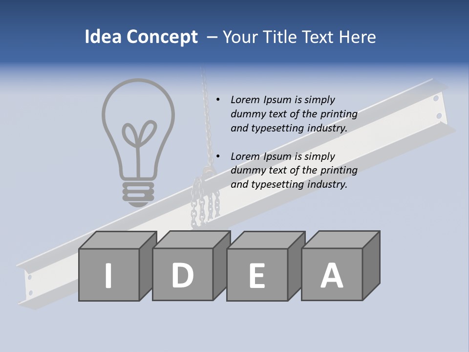 Steel Girder On A Construction Site PowerPoint Template