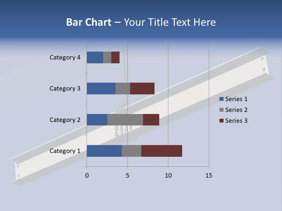 Steel Girder On A Construction Site PowerPoint Template