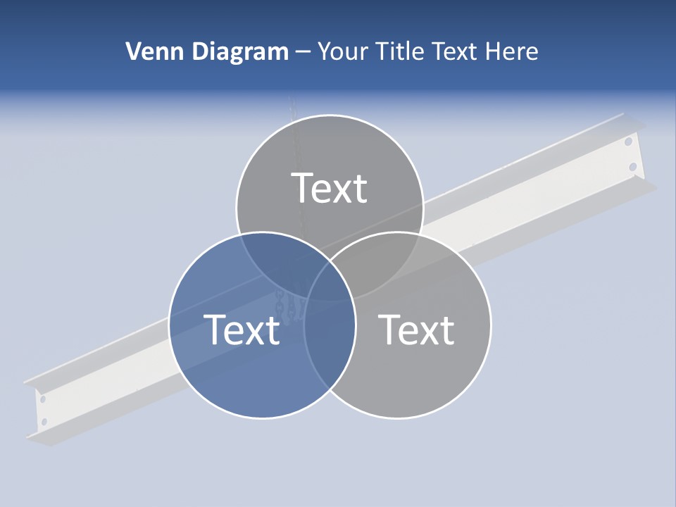 Steel Girder On A Construction Site PowerPoint Template