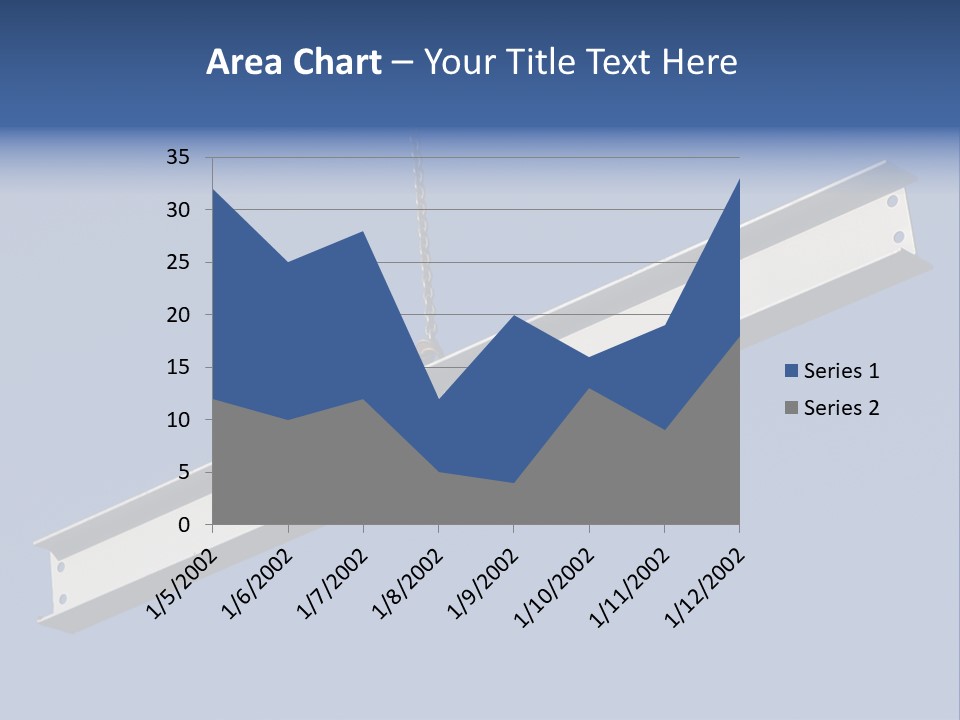 Steel Girder On A Construction Site PowerPoint Template