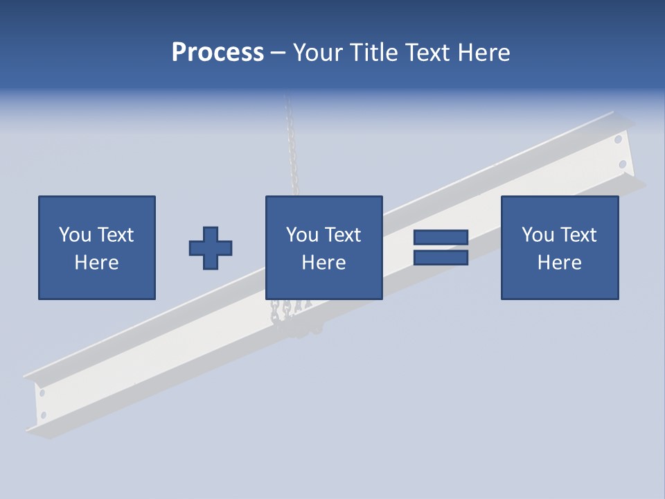 Steel Girder On A Construction Site PowerPoint Template