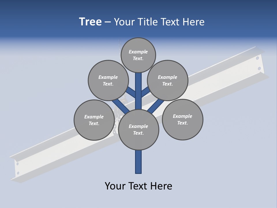 Steel Girder On A Construction Site PowerPoint Template