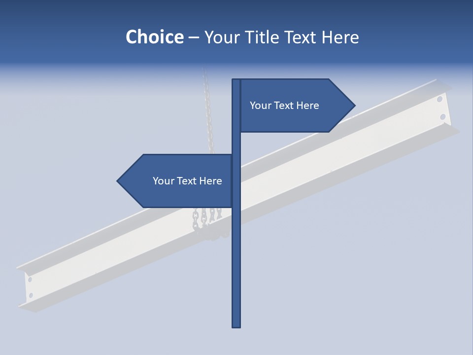 Steel Girder On A Construction Site PowerPoint Template