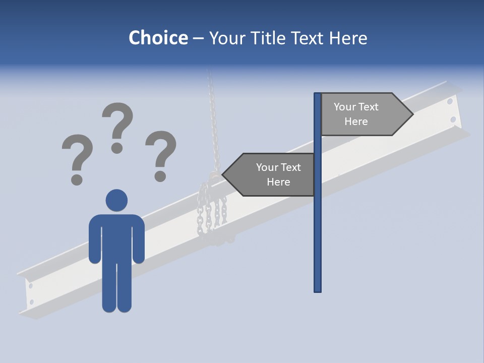 Steel Girder On A Construction Site PowerPoint Template