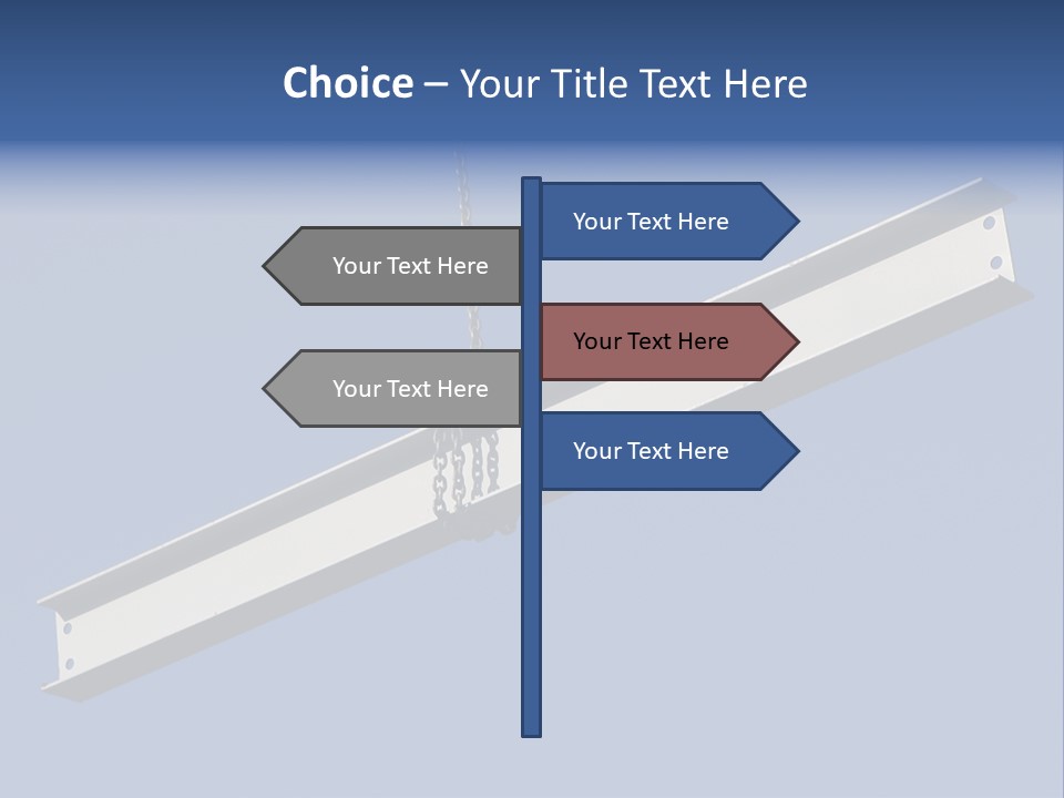 Steel Girder On A Construction Site PowerPoint Template
