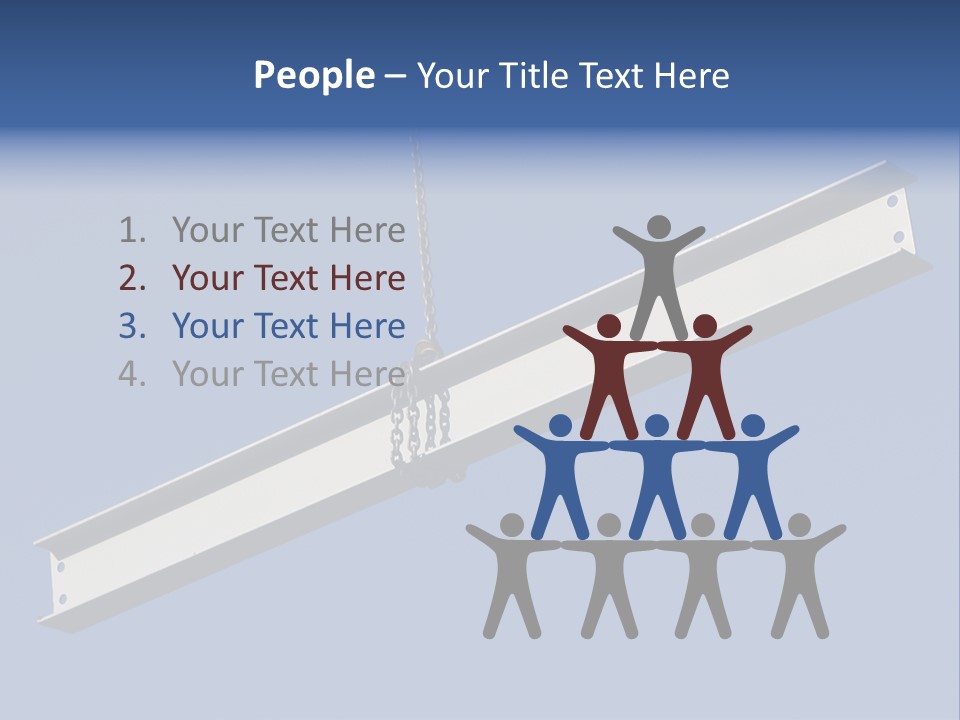 Steel Girder On A Construction Site PowerPoint Template