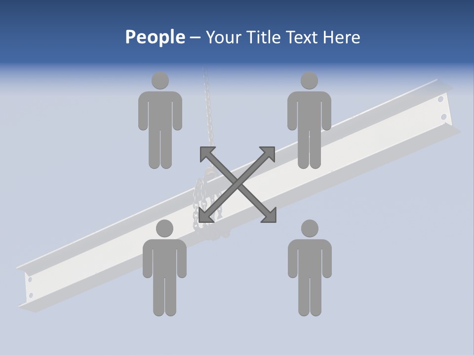 Steel Girder On A Construction Site PowerPoint Template