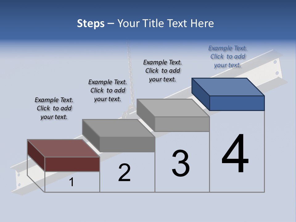Steel Girder On A Construction Site PowerPoint Template