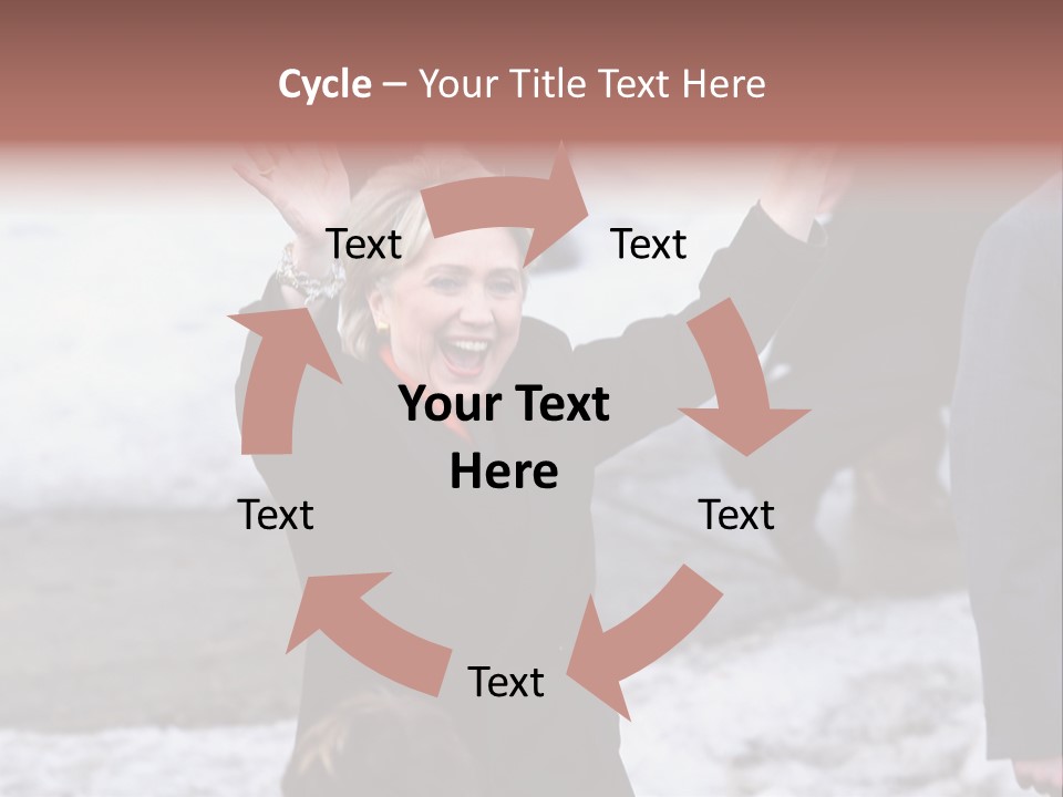 Presidential Candidate Hillary Clinton Waving To Supporters At A Democratic Rally In Spokane Washington PowerPoint Template