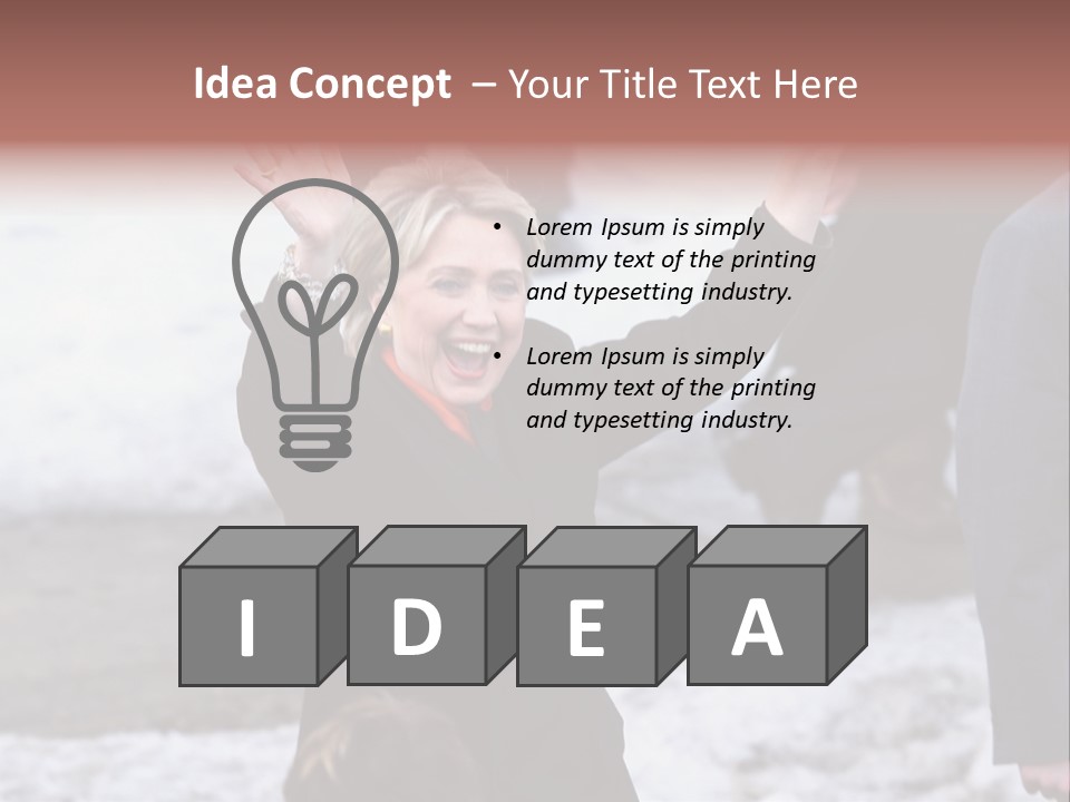 Presidential Candidate Hillary Clinton Waving To Supporters At A Democratic Rally In Spokane Washington PowerPoint Template