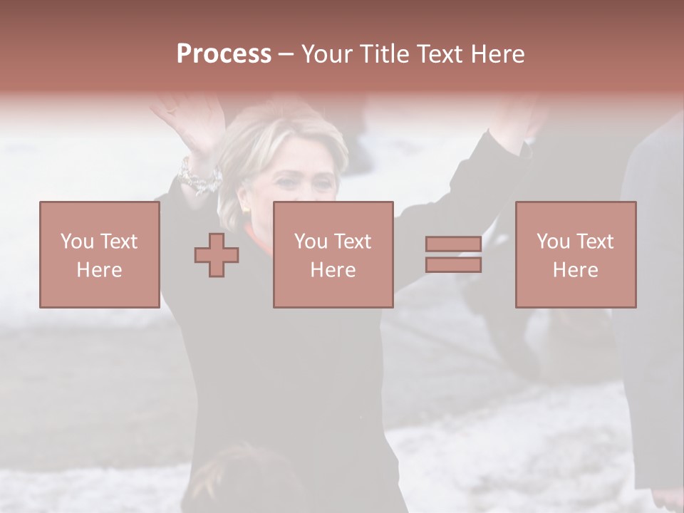Presidential Candidate Hillary Clinton Waving To Supporters At A Democratic Rally In Spokane Washington PowerPoint Template
