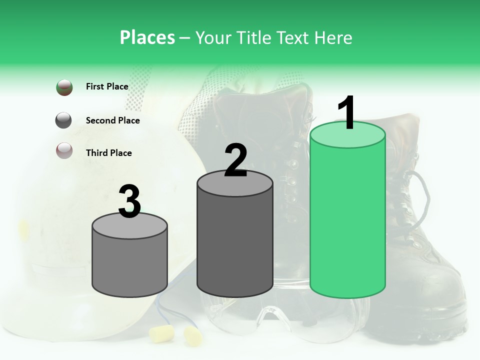 Personal Protection. Personal Safety Equipment Of Field Engineer Used In Heavy Duty Industrial Environment. PowerPoint Template