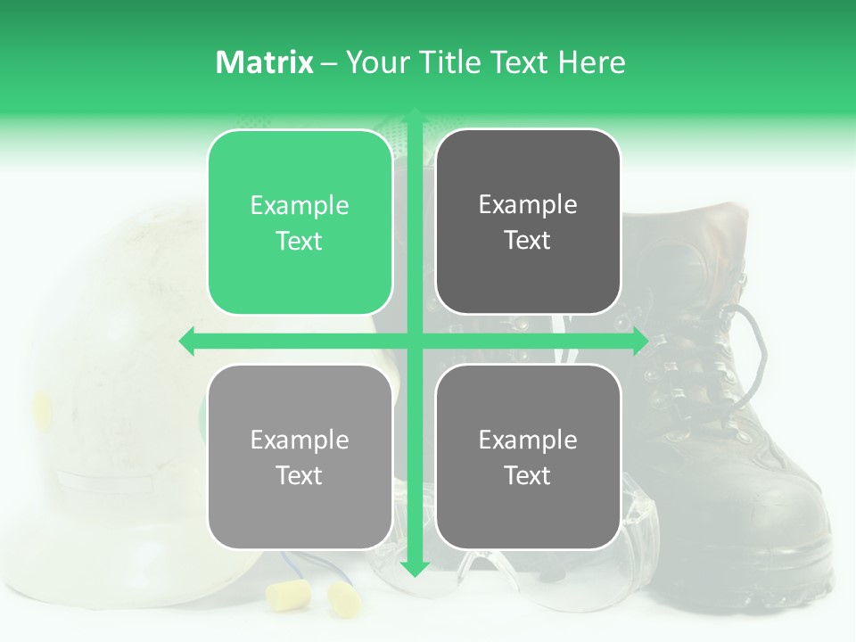 Personal Protection. Personal Safety Equipment Of Field Engineer Used In Heavy Duty Industrial Environment. PowerPoint Template