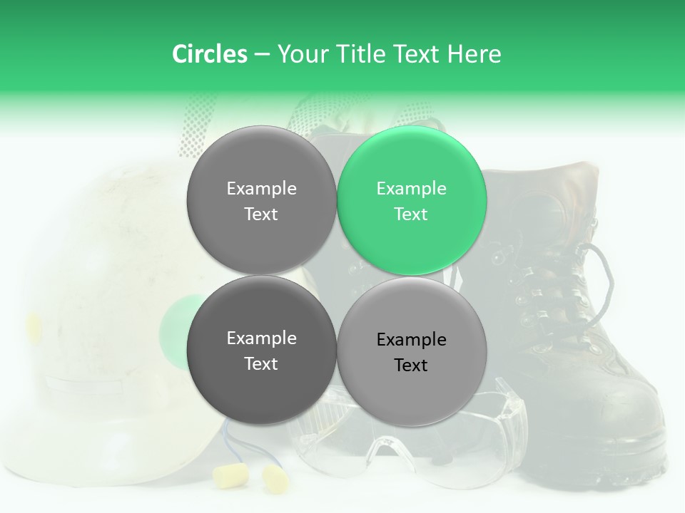 Personal Protection. Personal Safety Equipment Of Field Engineer Used In Heavy Duty Industrial Environment. PowerPoint Template