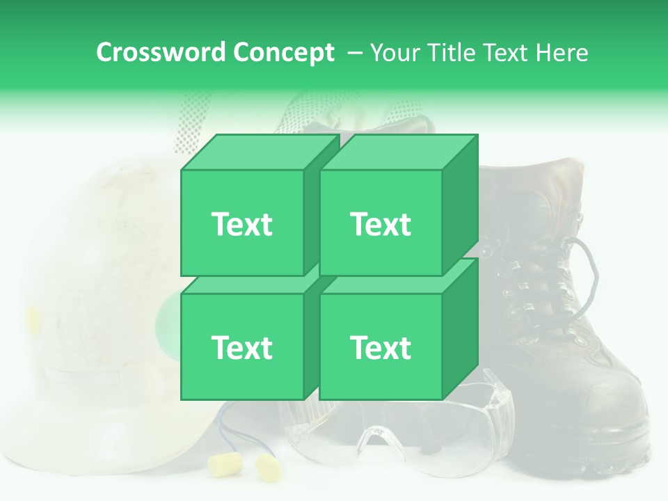 Personal Protection. Personal Safety Equipment Of Field Engineer Used In Heavy Duty Industrial Environment. PowerPoint Template