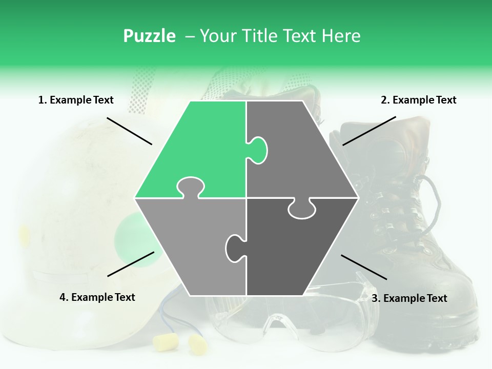 Personal Protection. Personal Safety Equipment Of Field Engineer Used In Heavy Duty Industrial Environment. PowerPoint Template