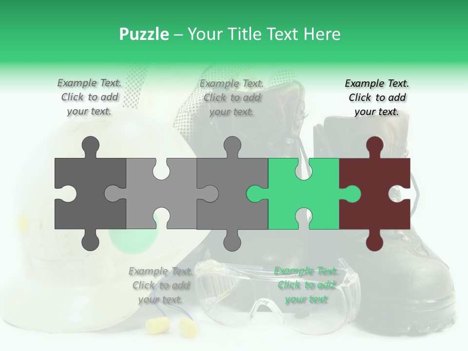 Personal Protection. Personal Safety Equipment Of Field Engineer Used In Heavy Duty Industrial Environment. PowerPoint Template