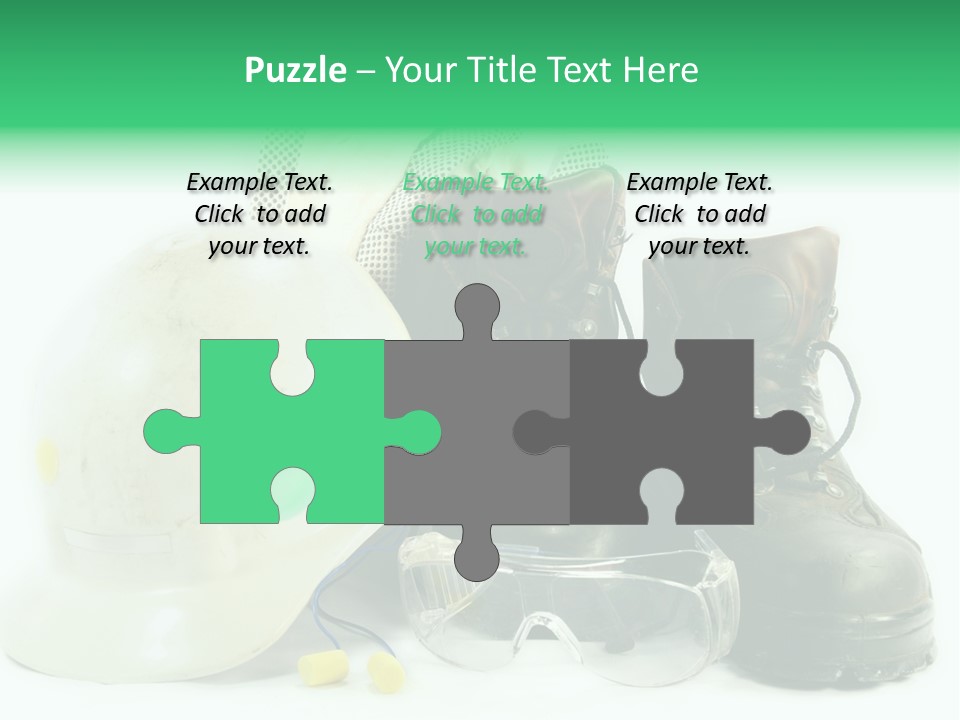 Personal Protection. Personal Safety Equipment Of Field Engineer Used In Heavy Duty Industrial Environment. PowerPoint Template