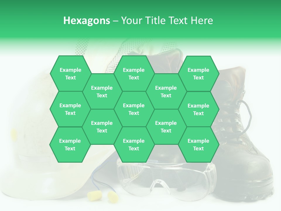 Personal Protection. Personal Safety Equipment Of Field Engineer Used In Heavy Duty Industrial Environment. PowerPoint Template