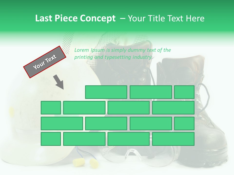 Personal Protection. Personal Safety Equipment Of Field Engineer Used In Heavy Duty Industrial Environment. PowerPoint Template
