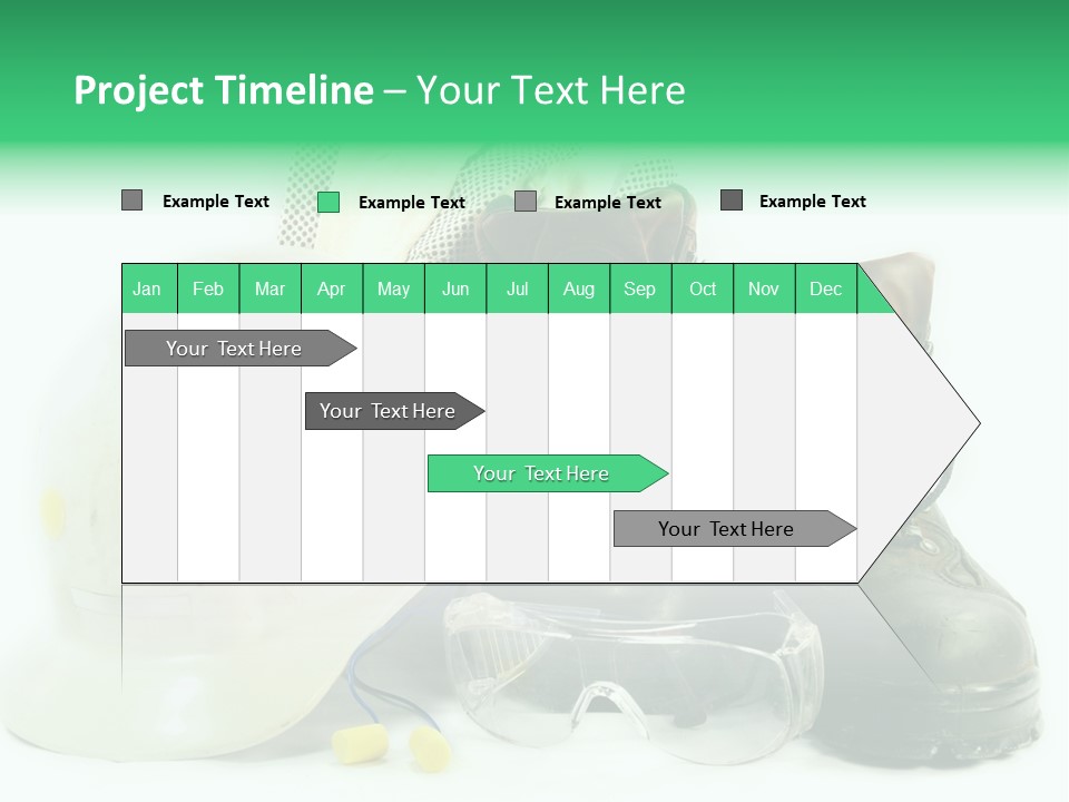 Personal Protection. Personal Safety Equipment Of Field Engineer Used In Heavy Duty Industrial Environment. PowerPoint Template