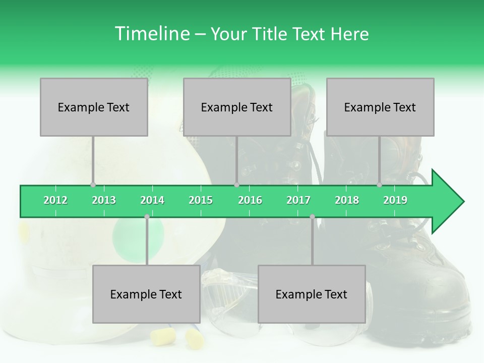 Personal Protection. Personal Safety Equipment Of Field Engineer Used In Heavy Duty Industrial Environment. PowerPoint Template
