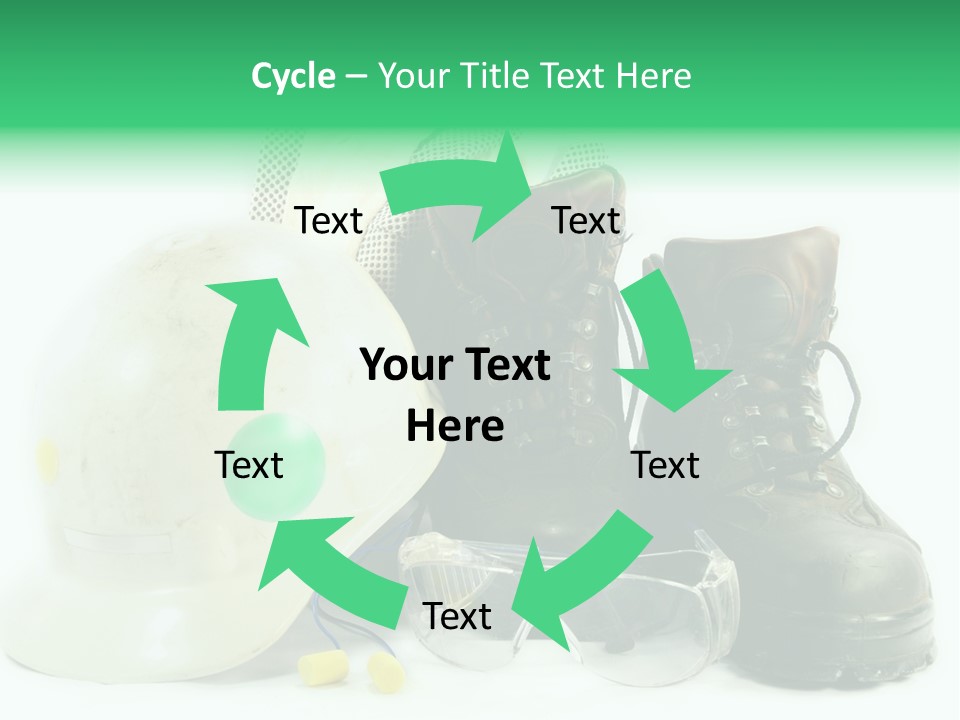 Personal Protection. Personal Safety Equipment Of Field Engineer Used In Heavy Duty Industrial Environment. PowerPoint Template